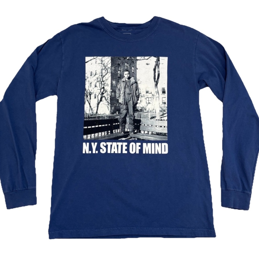 NAS New York State Of Mind Graphic Tee Long Sleeve Rap Hip Hop Unisex Small